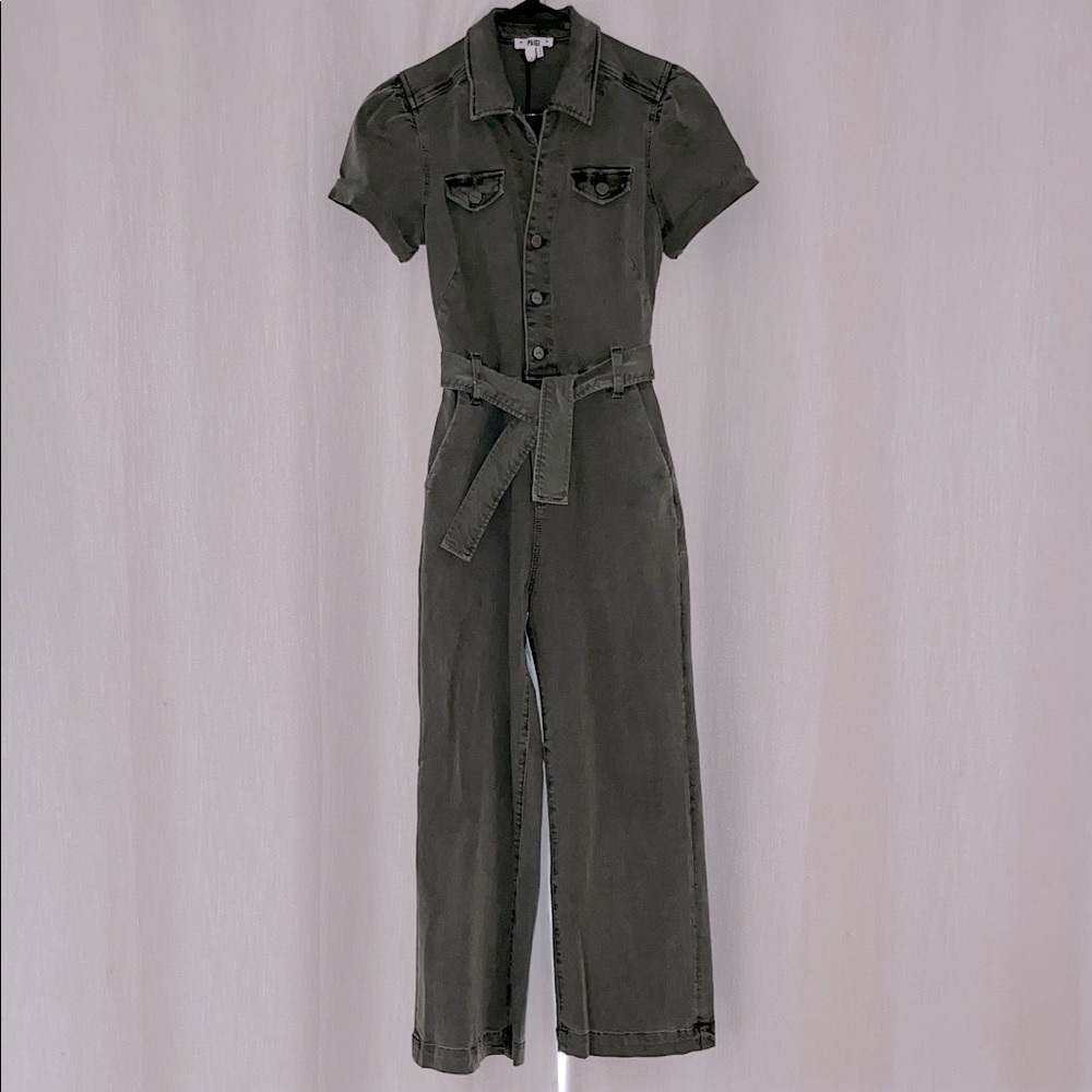PAIGE Dark Olive Anessa Jumpsuit- NWT